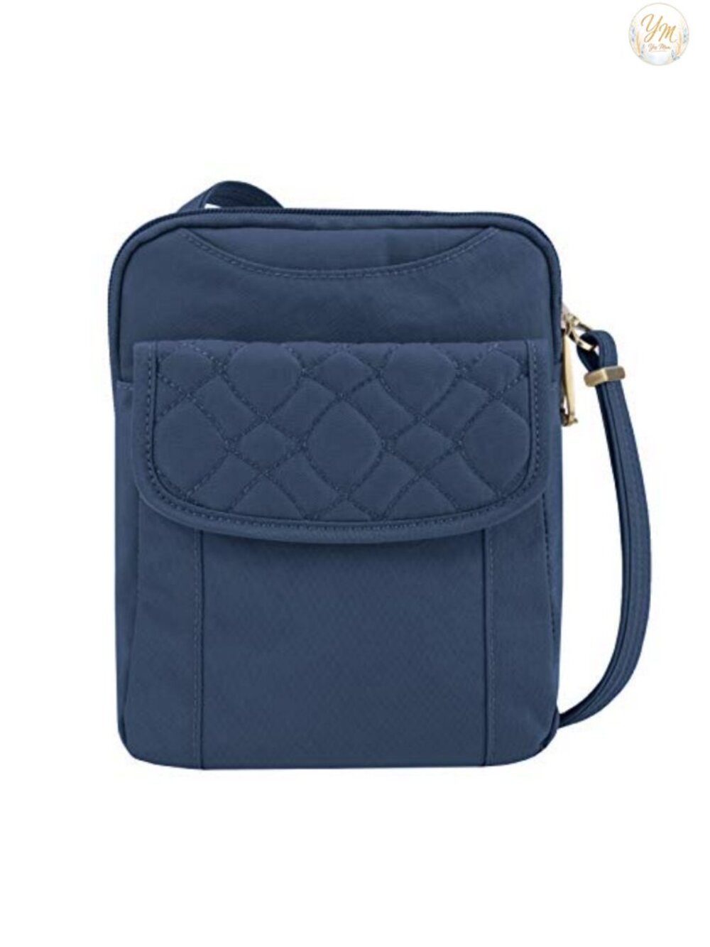 Anti-Theft Quilted Slim Pouch Crossbody with RFID Blocking Slash Resistant Nylon